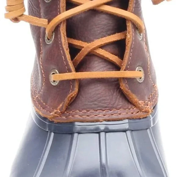 Womens Waterproof Leather Ankle Boot Rubber Chelsea Combat Cold Weather